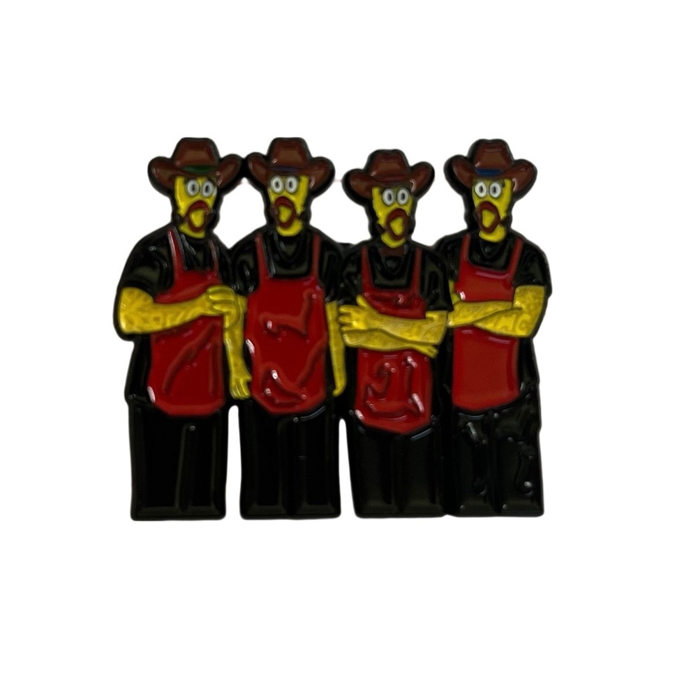 Dave's Hot Chicken Enamel Pin New DHC 4 Founders Cowboy Hats East Hollywood Rare